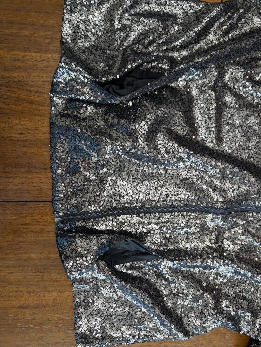 Colleen Lopez Silver Sequin Moto Jacket - Picture 12 of 12